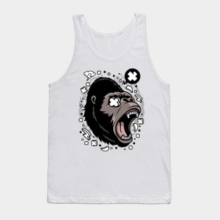 gorilla face illustration Tank Top